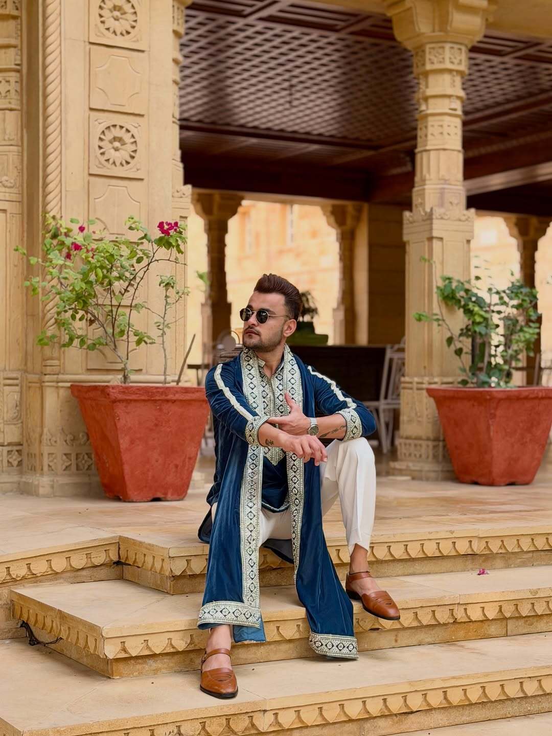 Neavy Green Kurta Pant With matching Dupatta Set