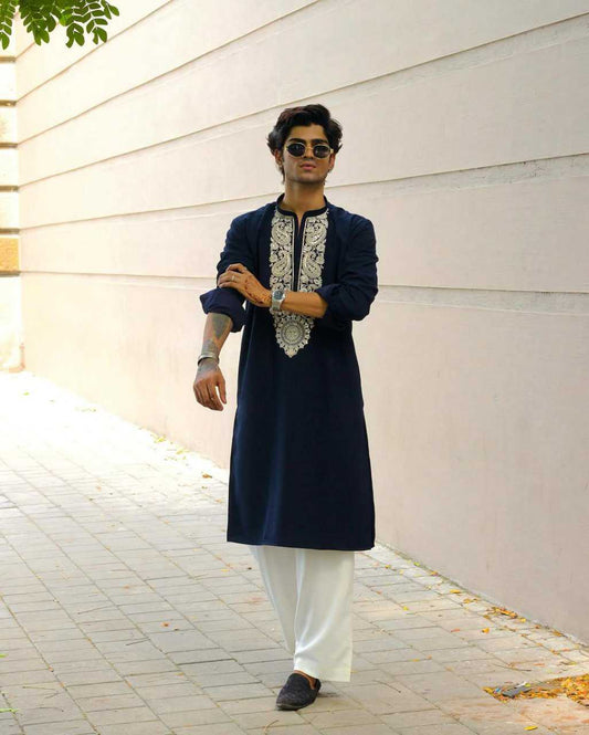 Ivory Regal Zardozi Kurta